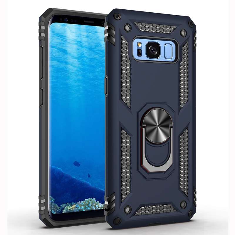 Armor Shockproof TPU + PC Protective Case for Galaxy S8, with 360 Degree Rotation Holder(Black)