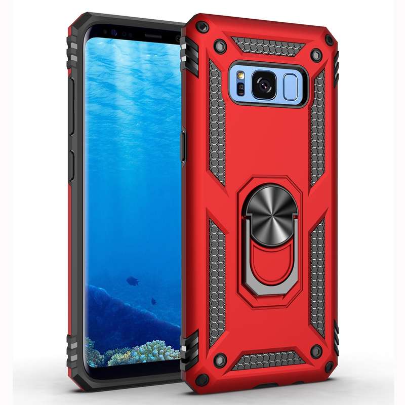 Armor Shockproof TPU + PC Protective Case for Galaxy S8, with 360 Degree Rotation Holder(Black)