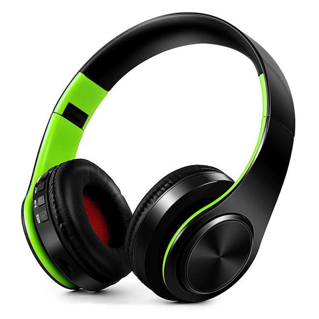 LPT660 Wireless Folding Sports Stereo Music Bluetooth Phones Earphones Support TF Card (Orange)