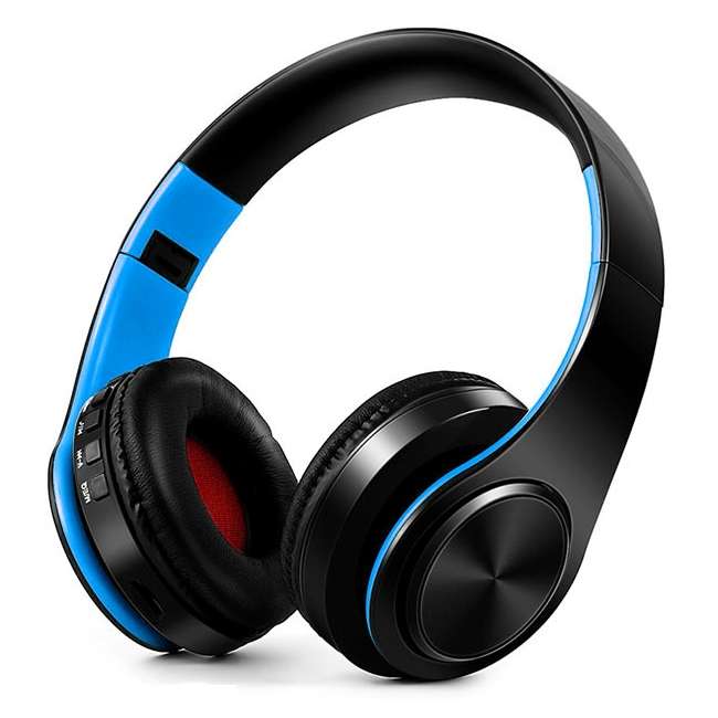 LPT660 Wireless Folding Sports Stereo Music Bluetooth Phones Earphones Support TF Card (Orange)