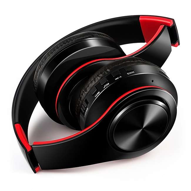 LPT660 Wireless Folding Sports Stereo Music Bluetooth Phones Earphones Support TF Card (Orange)