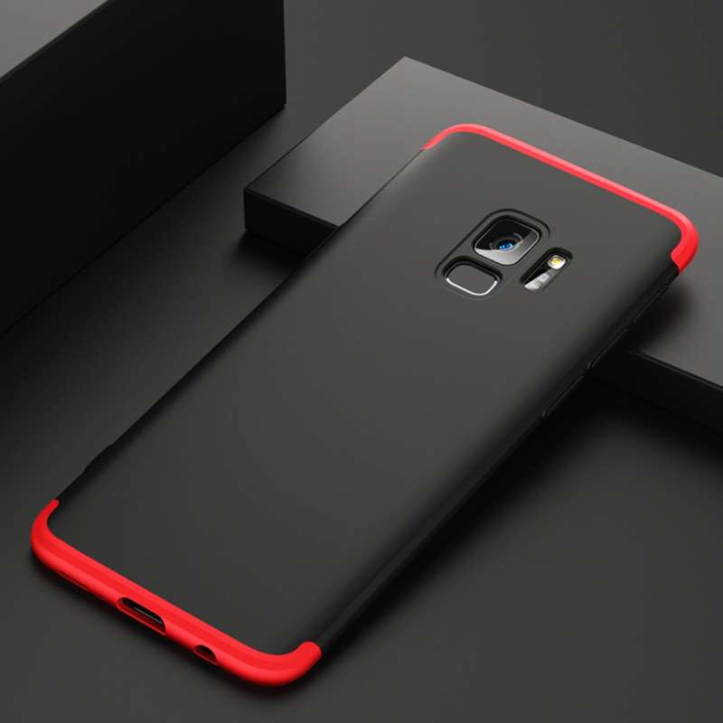 GKK for Galaxy S9 Three Stage Splicing 360 Degree Full Coverage PC Protective Case Back Cover(Black)
