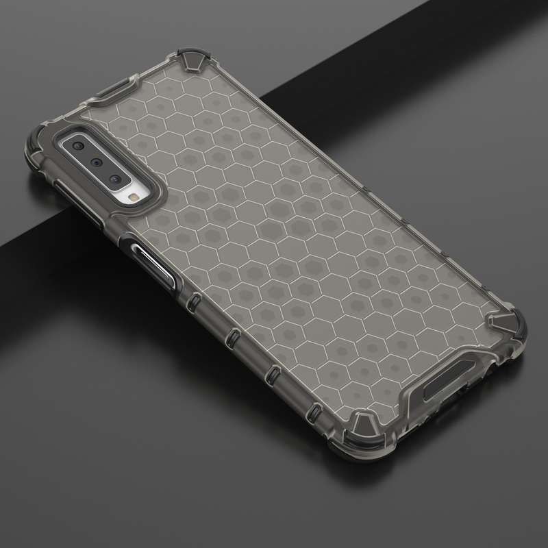 Shockproof Honeycomb PC + TPU Case for Galaxy A7 (2018) (Green)