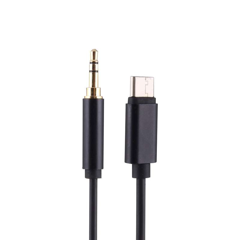 1m USB-C / Type-C to 3.5mm Male Audio Adapter Cable(Black)