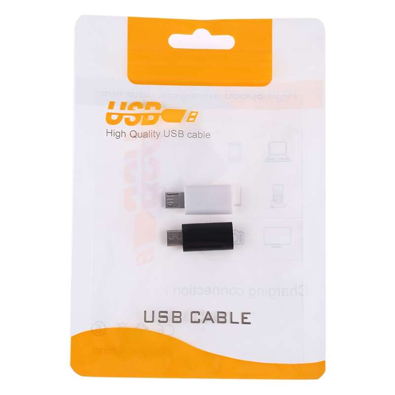 USB-C / Type-C Female to Micro USB Male Converter Adapter (Black)