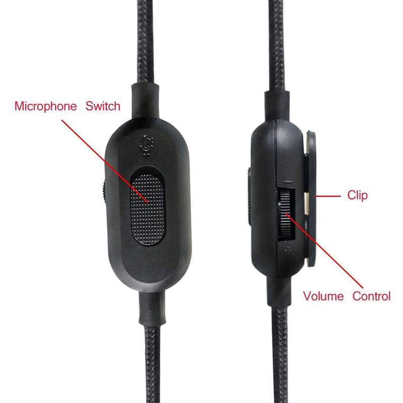 ZS0159 For Logitech G433 / G233 / G Pro / G Pro X 3.5mm Male to Male Gaming Headset Audio Cable with
