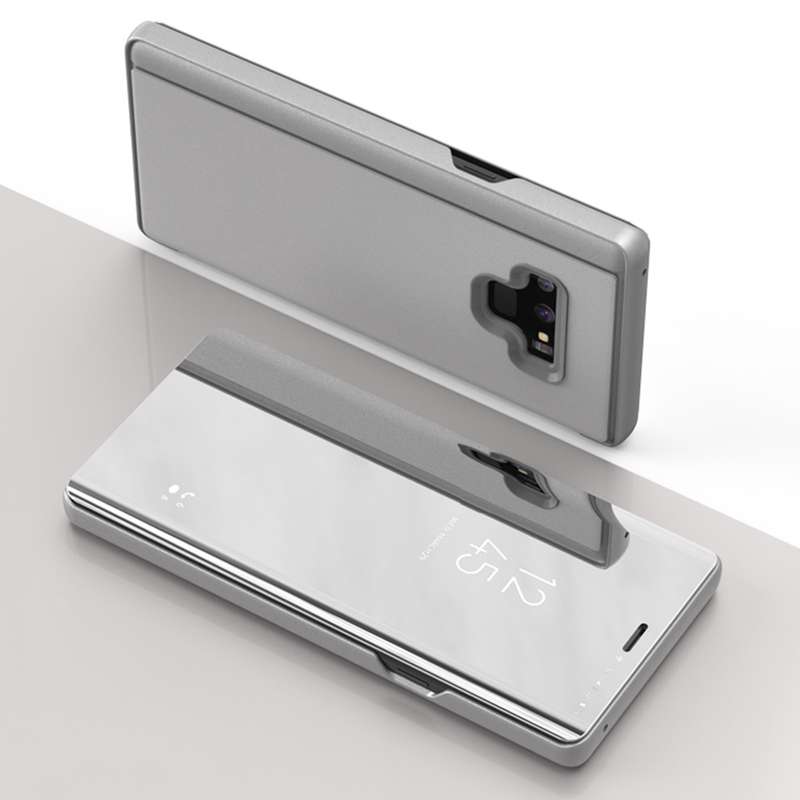 Mirror Clear View Horizontal Flip PU Leather Case for Galaxy Note 9 , with Holder(Black)