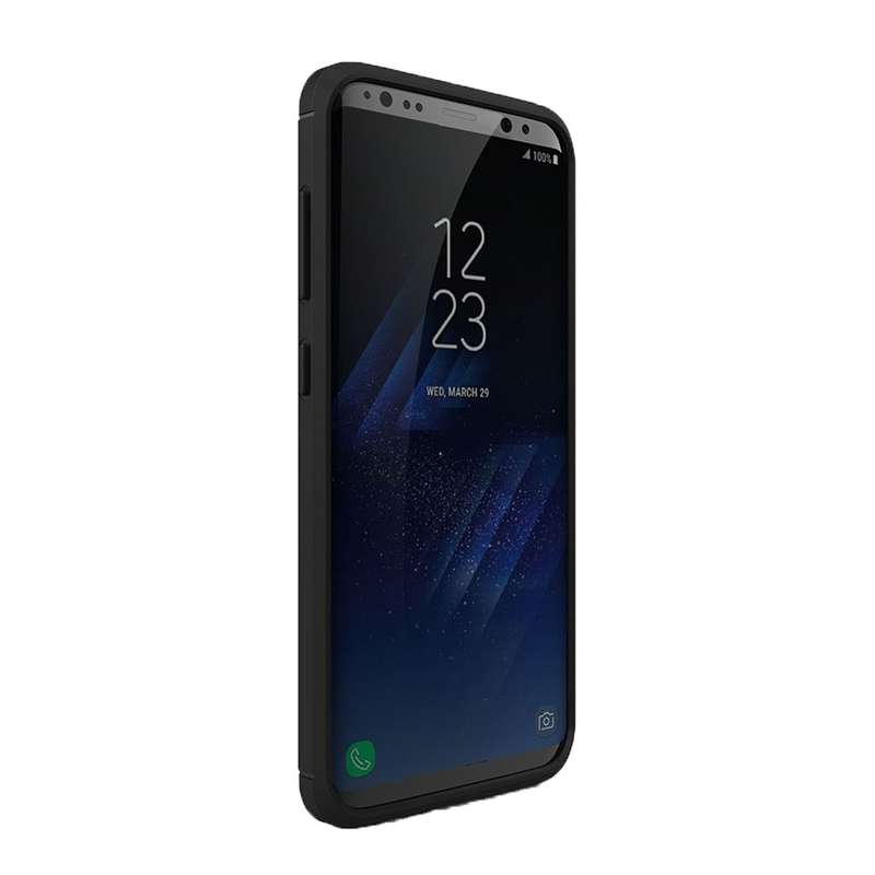 For Galaxy S8 Brushed Carbon Fiber Texture Shockproof TPU Protective Cover Case (Black)