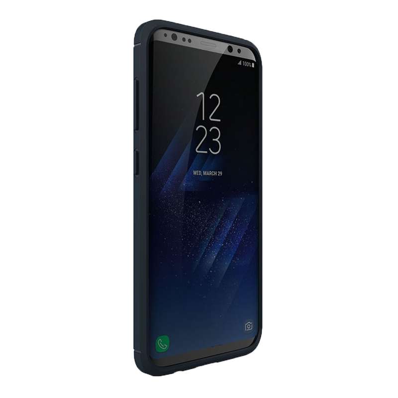 For Galaxy S8 Brushed Carbon Fiber Texture Shockproof TPU Protective Cover Case (Black)