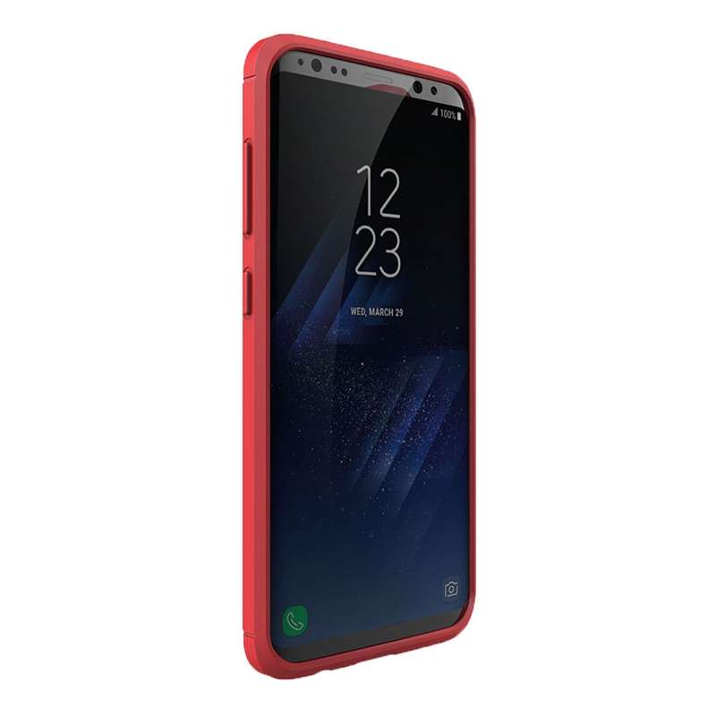 For Galaxy S8 Brushed Carbon Fiber Texture Shockproof TPU Protective Cover Case (Black)