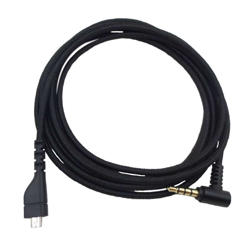ZS0169 USB Braided Headphone Audio Cable for SteelSeries Arctis 3 / 5 / 7 / Pro(Black)