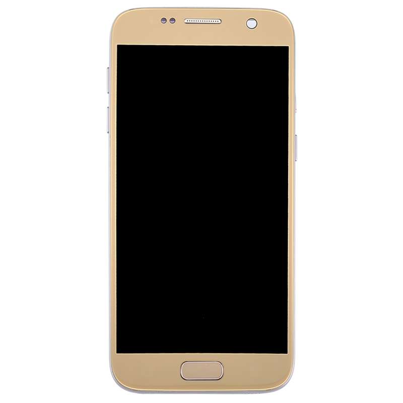 OLED LCD Screen for Galaxy S7 / G930V Digitizer Full Assembly with Frame (Grey)