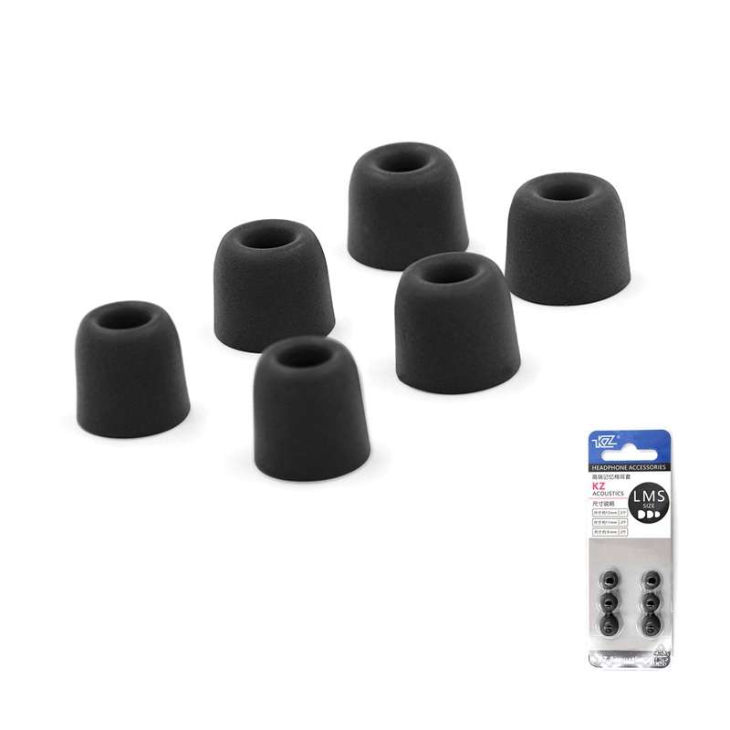 KZ 6 PCS Sound Insulation Noise Cancelling Memory Foam Earbuds Kit for All In-ear Earphone, Size: L