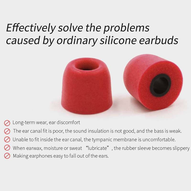 KZ 6 PCS Sound Insulation Noise Cancelling Memory Foam Earbuds Kit for All In-ear Earphone, Size: L
