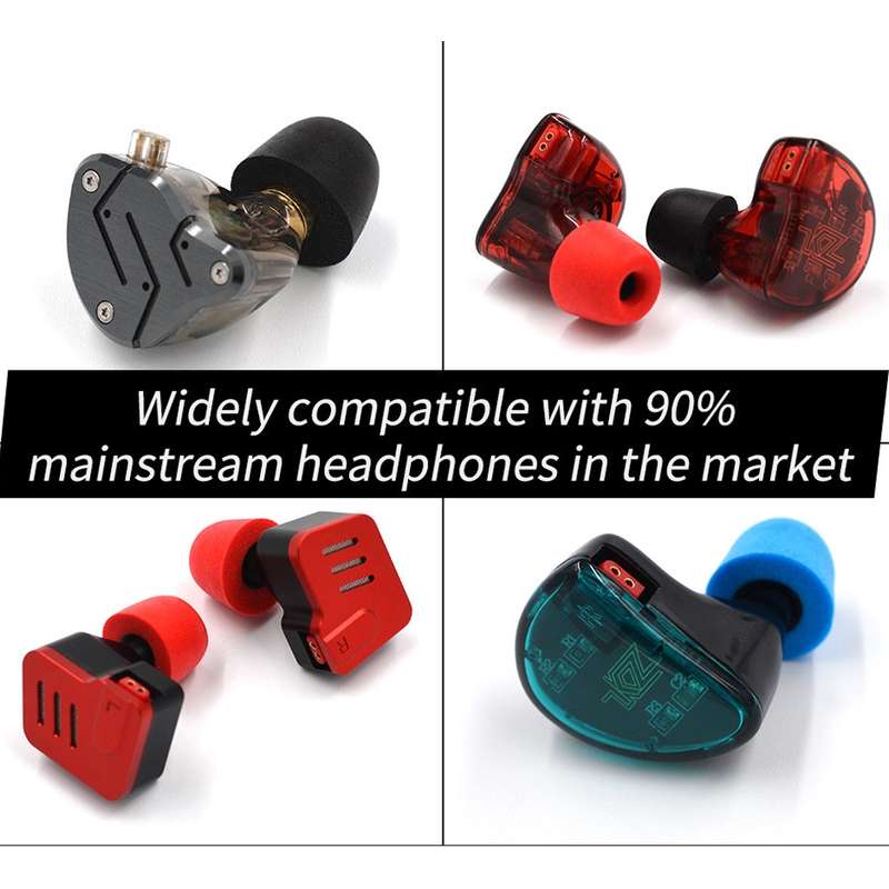 KZ 6 PCS Sound Insulation Noise Cancelling Memory Foam Earbuds Kit for All In-ear Earphone, Size: L
