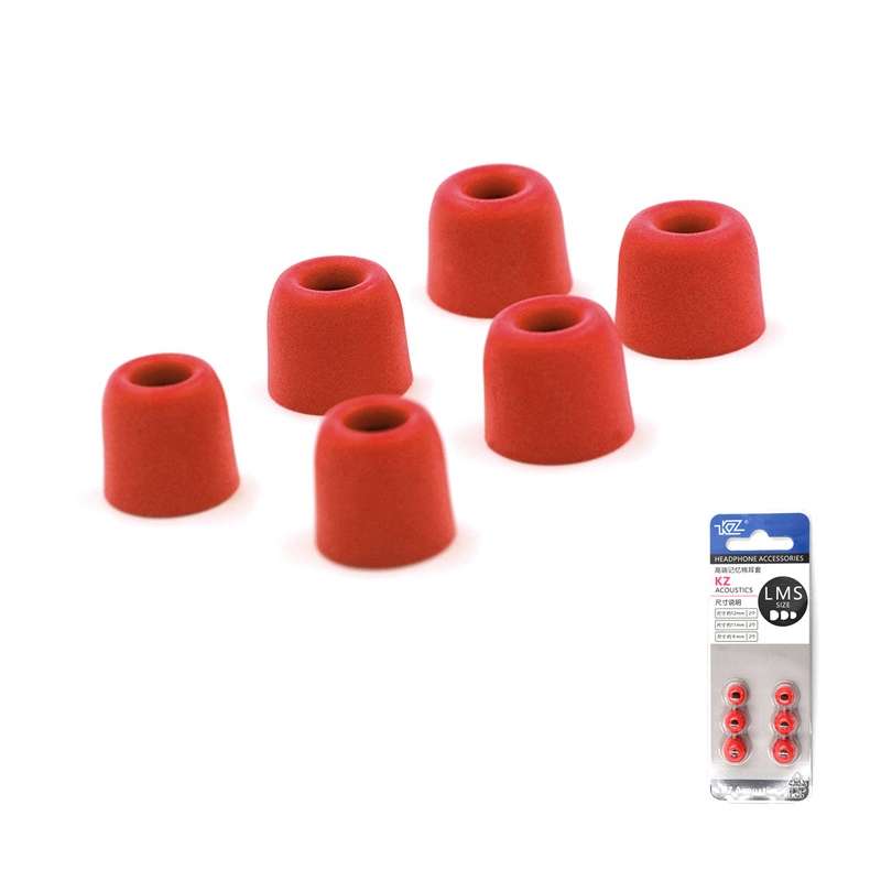 KZ 6 PCS Sound Insulation Noise Cancelling Memory Foam Earbuds Kit for All In-ear Earphone, Size: L