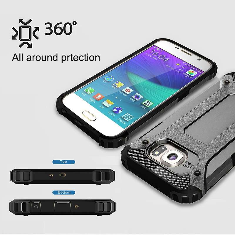 For Galaxy S6 / G920 Tough Armor TPU + PC Combination Case (Grey)