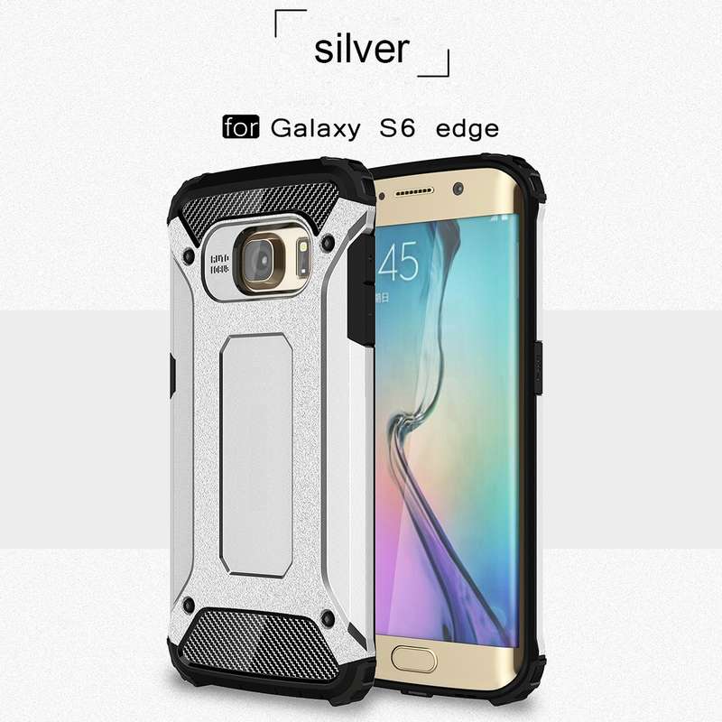 For Galaxy S6 Edge / G925 Tough Armor TPU + PC Combination Case (Grey)