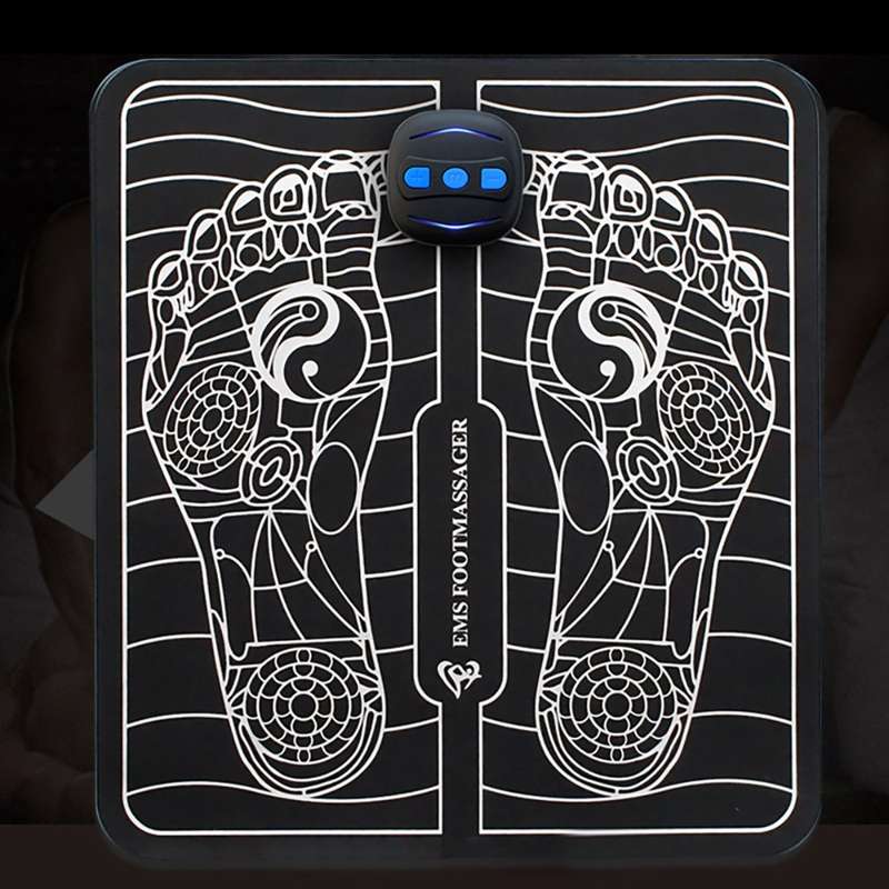 EMS Rechargeable Pulse Foot Massage Machine Foot Pad Physical Therapy with Remote Control