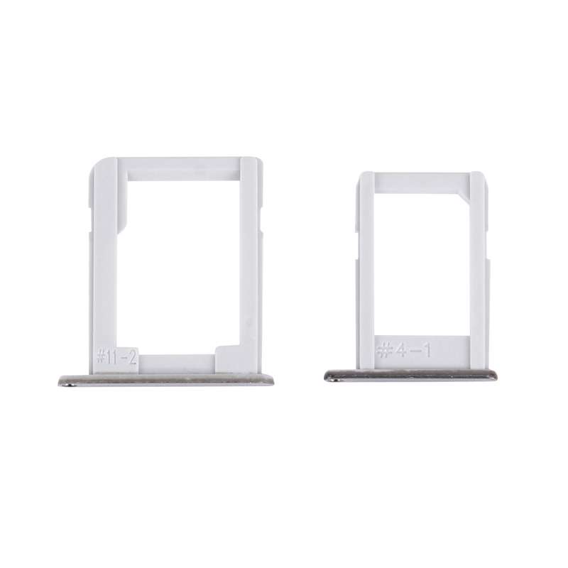 For Galaxy E5 (Dual SIM Version) SIM Card Tray + Micro SD / SIM Card Tray (Silver)