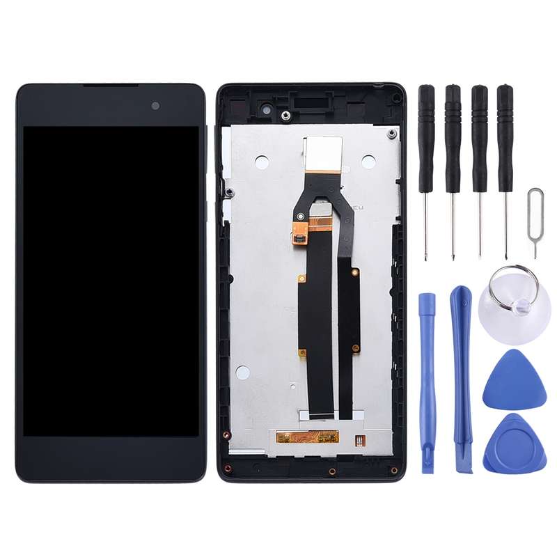 OEM LCD Screen for Sony Xperia E5 F3311 F3313 Digitizer Full Assembly with Frame(Black)