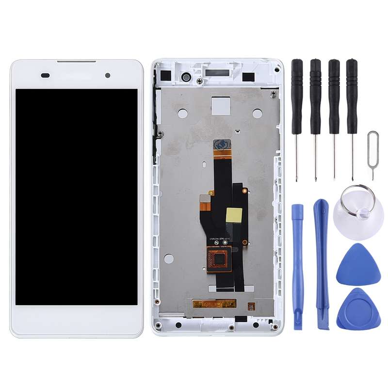 OEM LCD Screen for Sony Xperia E5 F3311 F3313 Digitizer Full Assembly with Frame(Black)