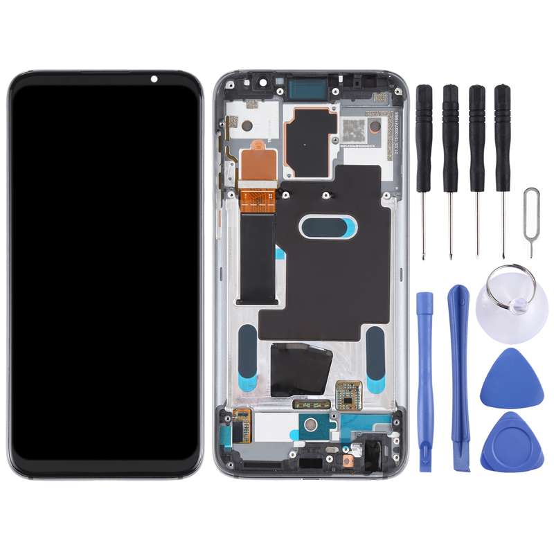 Original LCD Screen for Meizu 16 / 16th / M882H / M882Q Digitizer Full Assembly with Frame(White)