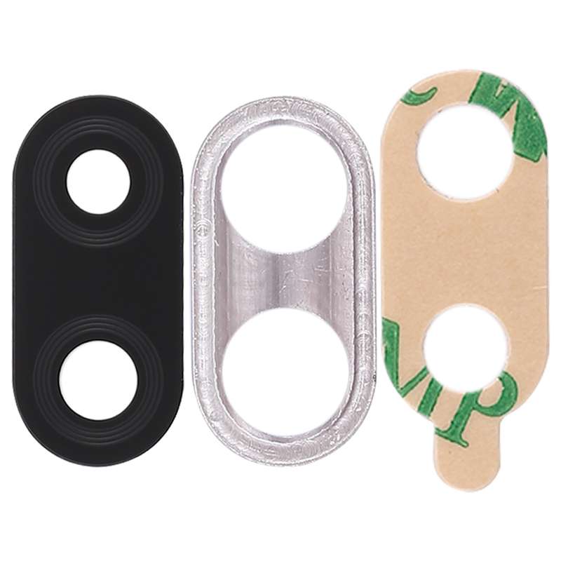 For Huawei P20 Lite 10pcs Back Camera Bezel with Lens Cover & Adhesive (Black)