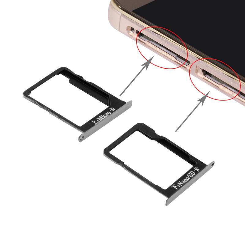 For Huawei Mate 7 SIM Card Tray and Micro SD Card Tray(Silver)