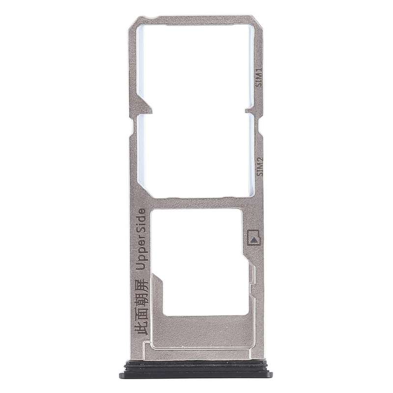 For Vivo Y53 2 x SIM Card Tray + Micro SD Card Tray (Black)