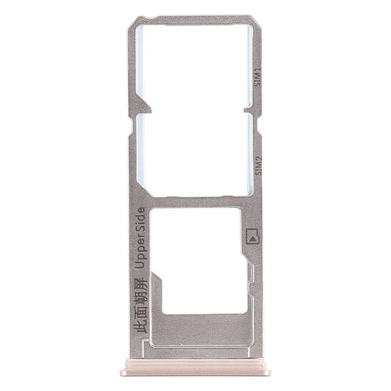 For Vivo Y53 2 x SIM Card Tray + Micro SD Card Tray (Black)