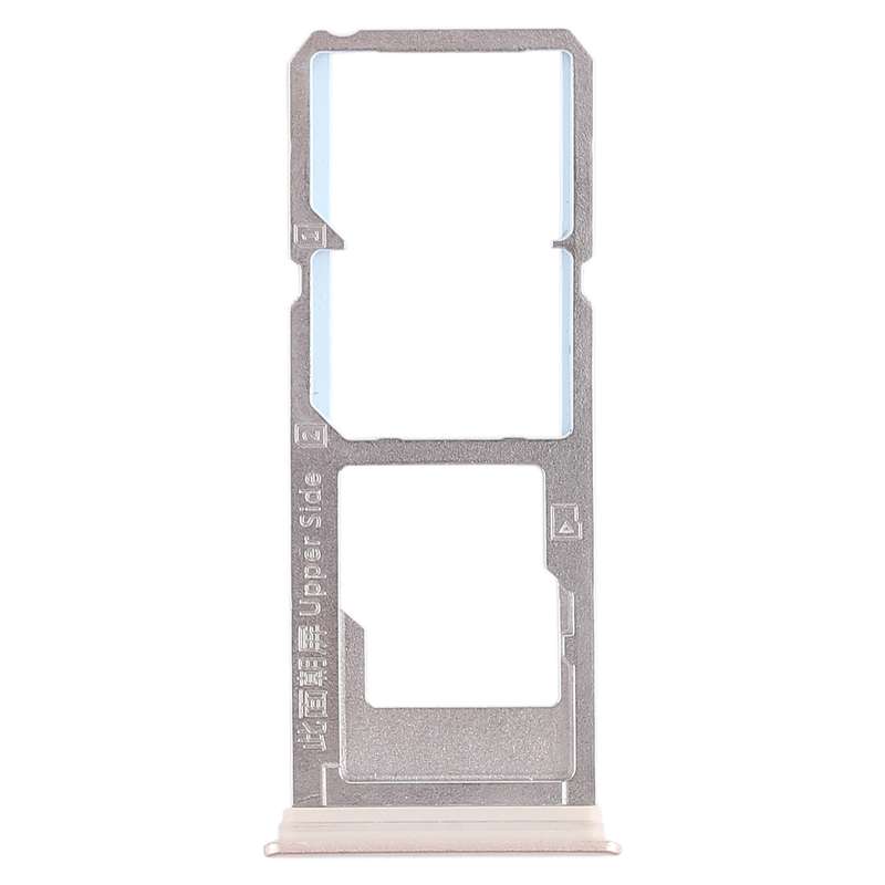 For Vivo Y79 2 x SIM Card Tray + Micro SD Card Tray (Gold)