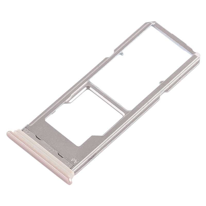 For Vivo Y79 2 x SIM Card Tray + Micro SD Card Tray (Gold)