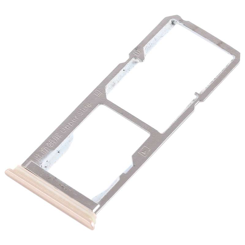 For Vivo Y75 2 x SIM Card Tray + Micro SD Card Tray (Black)