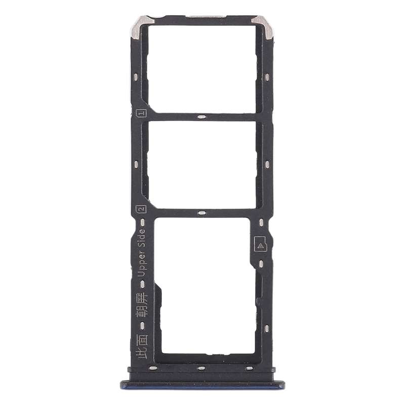 For Vivo Y97 2 x SIM Card Tray + Micro SD Card Tray (Blue)