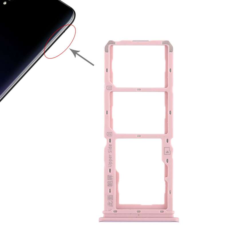 For Vivo Y97 2 x SIM Card Tray + Micro SD Card Tray (Blue)