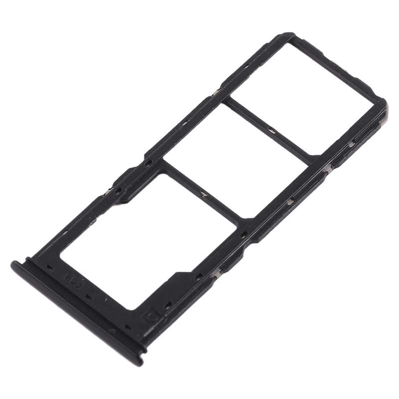 For Vivo Y93 2 x SIM Card Tray + Micro SD Card Tray (Black)