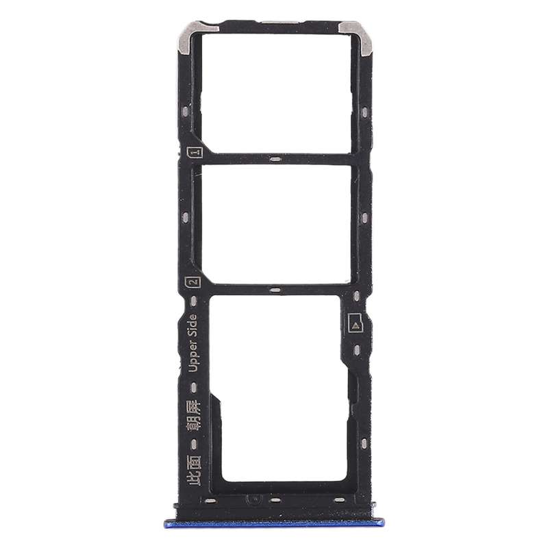 For Vivo Y93 2 x SIM Card Tray + Micro SD Card Tray (Black)
