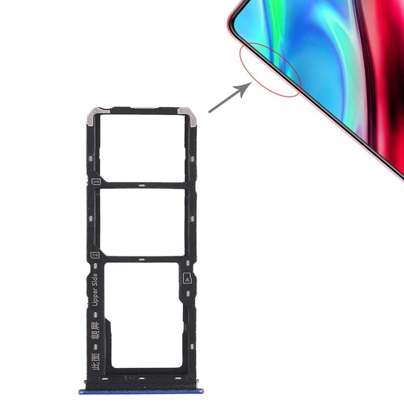 For Vivo Y93 2 x SIM Card Tray + Micro SD Card Tray (Black)