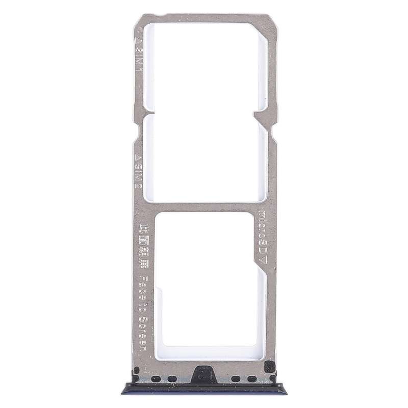 For OPPO A79 2 x SIM Card Tray + Micro SD Card Tray (Black)