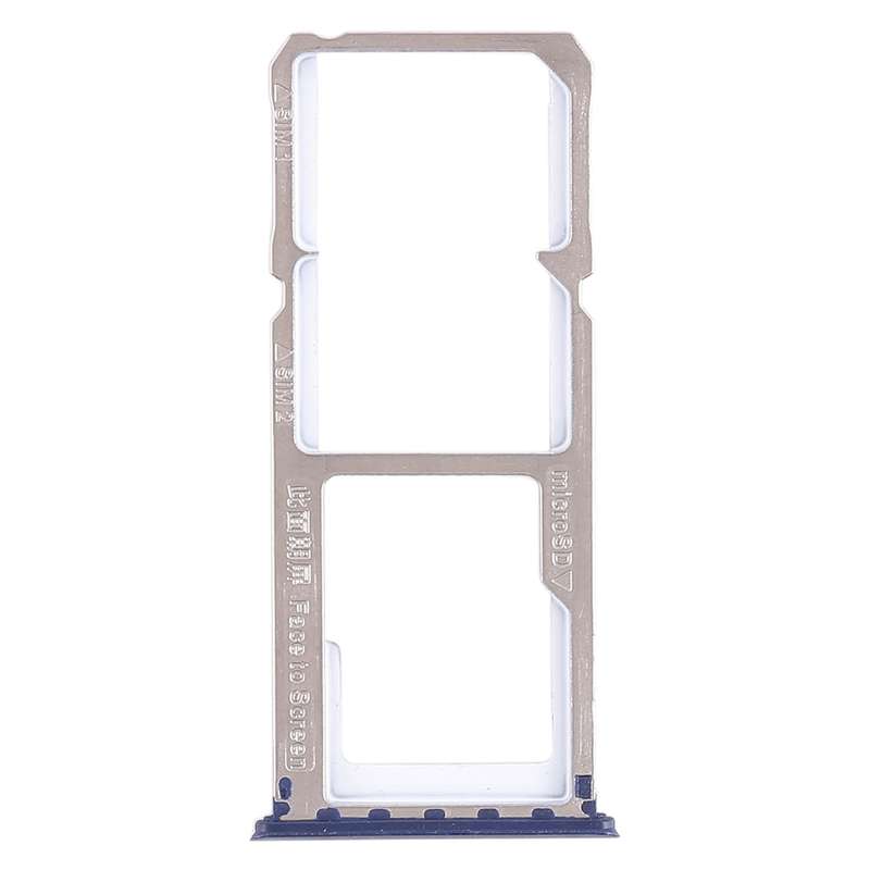 For OPPO A83 2 x SIM Card Tray + Micro SD Card Tray (Black)