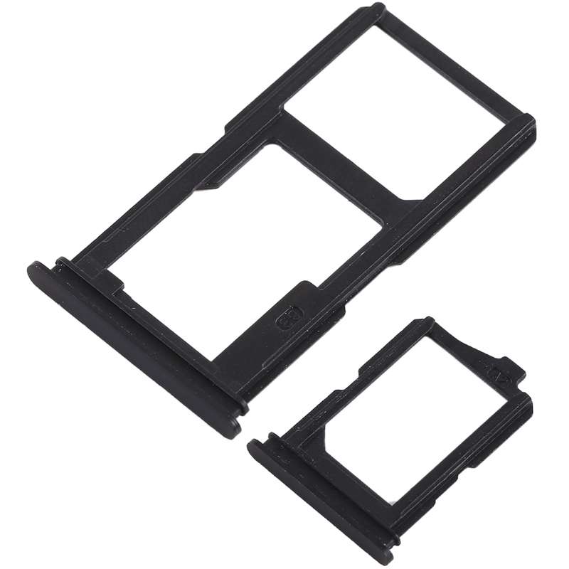 For Vivo Y66 2 x SIM Card Tray + Micro SD Card Tray (Black)