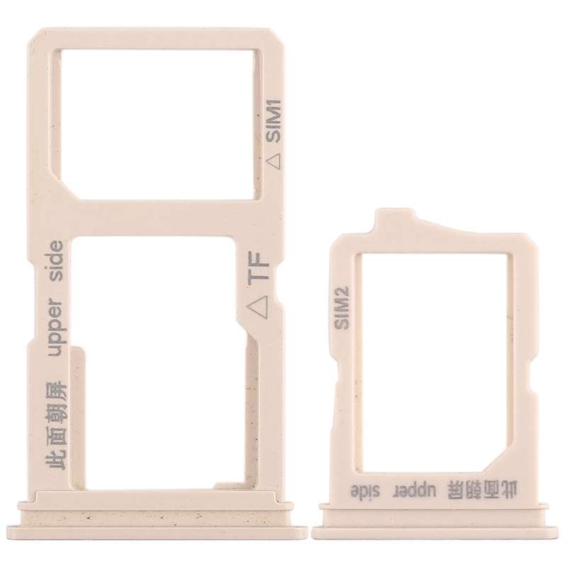 For Vivo Y66 2 x SIM Card Tray + Micro SD Card Tray (Black)
