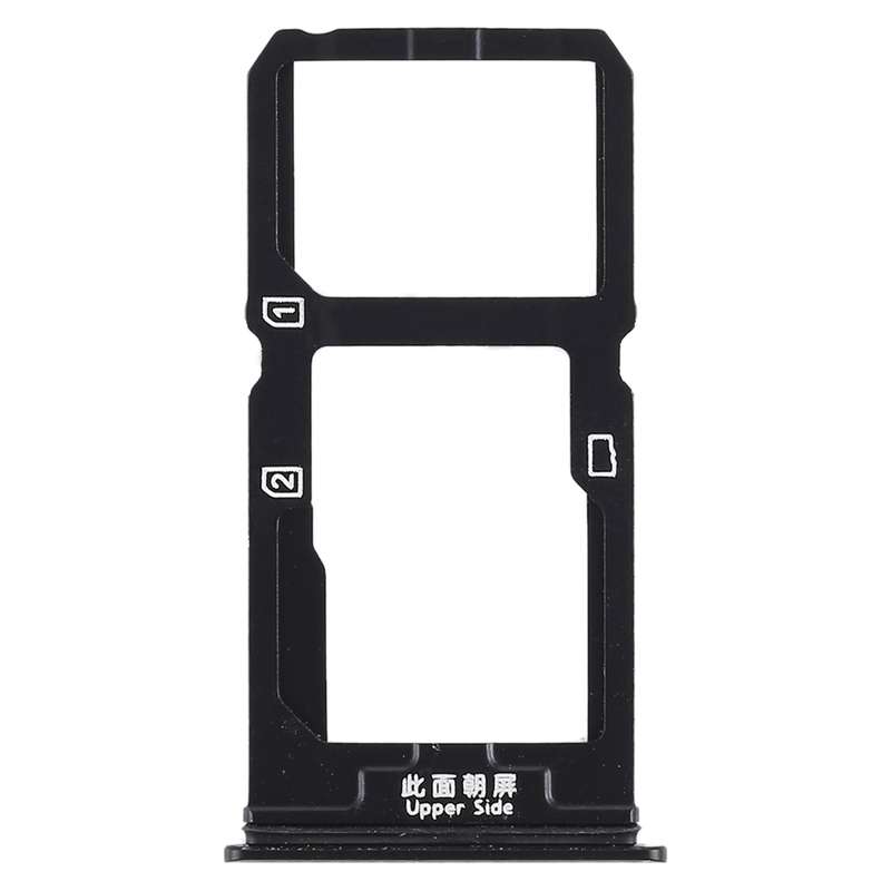 For Vivo X20 SIM Card Tray + SIM Card Tray / Micro SD Card Tray (Black)