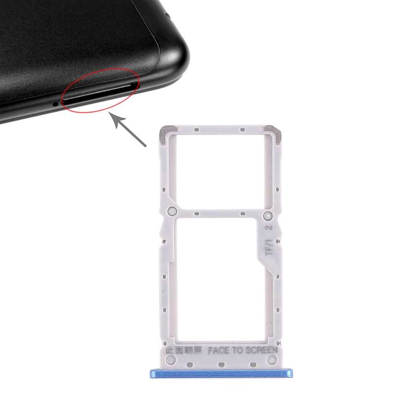 SIM Card Tray + SIM Card Tray / Micro SD Card Tray for Xiaomi Redmi Note 6 Pro (Black)