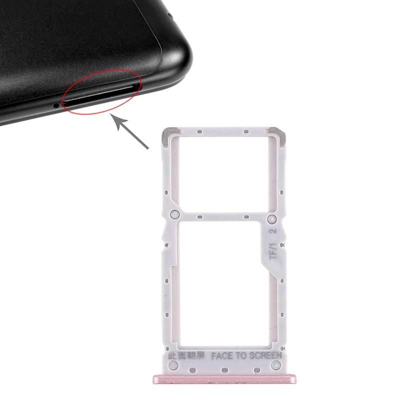SIM Card Tray + SIM Card Tray / Micro SD Card Tray for Xiaomi Redmi Note 6 Pro (Black)