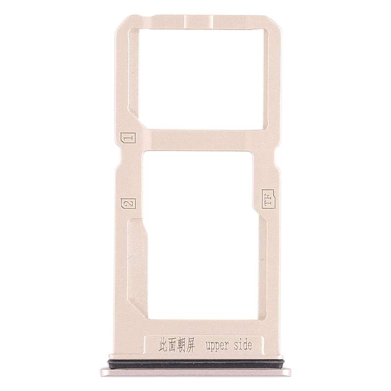 For Vivo X20 Plus SIM Card Tray + SIM Card Tray / Micro SD Card Tray (Black)