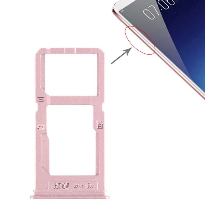 For Vivo X20 Plus SIM Card Tray + SIM Card Tray / Micro SD Card Tray (Black)