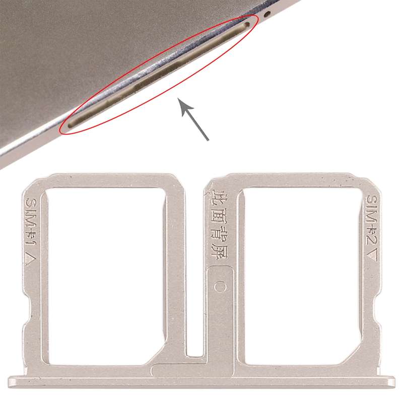 For Vivo Xplay5 2 x SIM Card Tray (Gold)