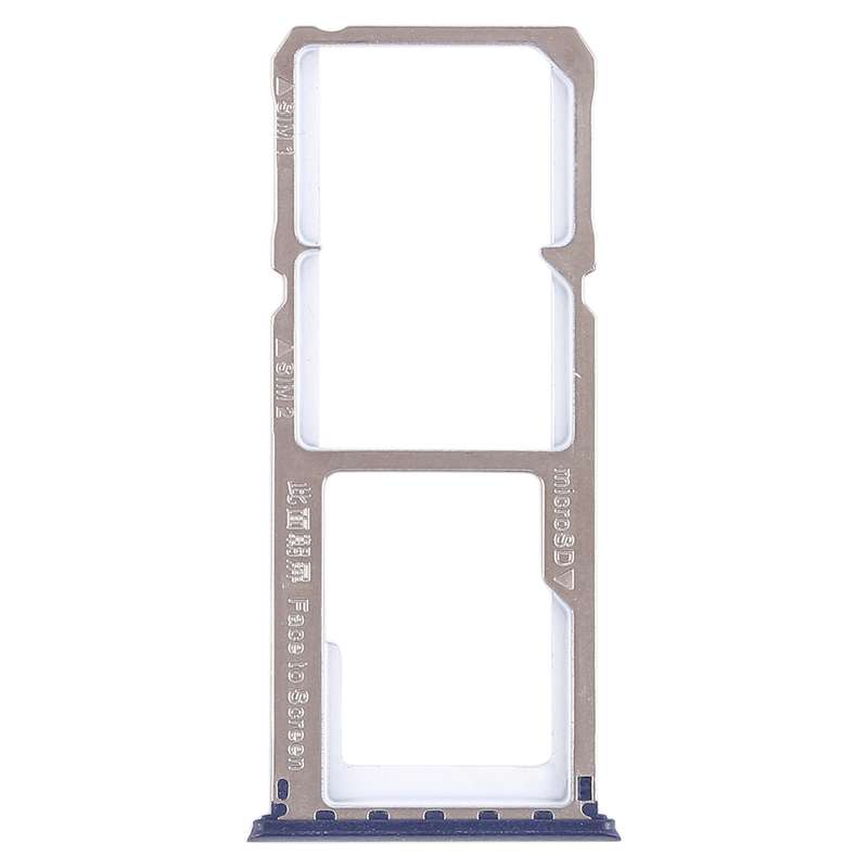 For OPPO A1 2 x SIM Card Tray + Micro SD Card Tray (Blue)